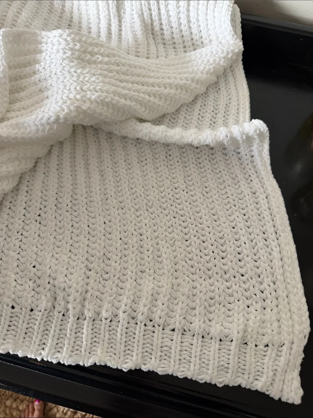 West Elm Chenille Ribbed Throw